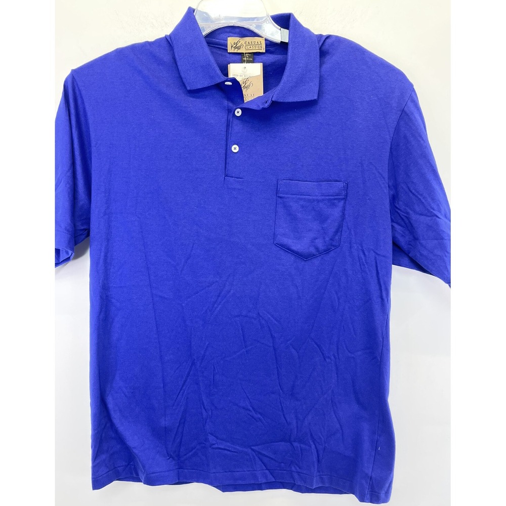 Lord & Taylor Casual Classic Men's Large Blue Golf Polo Shirt (X1) NWTs